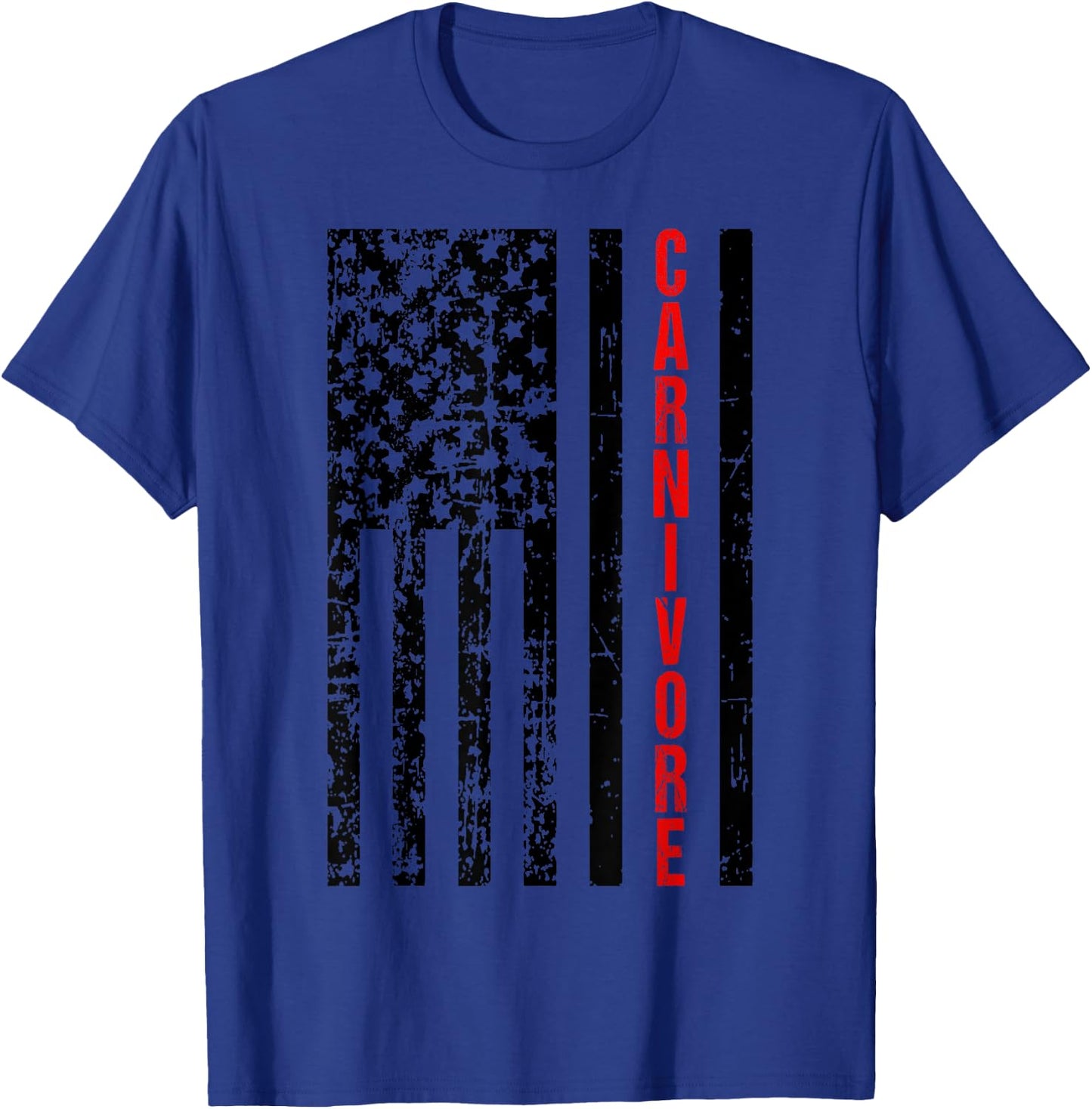 American Flag Carnivore Diet Meat Eater T-Shirt - T-Shirt | Royal