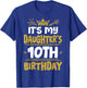 Happy It's My Daughter's 10th Birthday 2015 10 Years Old T-Shirt - T-Shirt | Royal