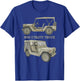 M151 Military 4 x 4 Utility Truck Diagram T-Shirt - T-Shirt | Royal