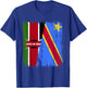 Kenya Congo Half Flag Kenyan Congolese Pride Jersey T-Shirt - T-Shirt | Royal
