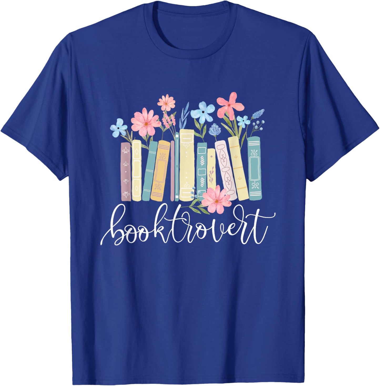 Booktrovert - Book Lover Reading Bookworm Reader T-Shirt - T-Shirt | Royal
