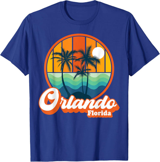 Vintage Orlando Florida Summer Vacation Beach Souvenirs Women Kids T-Shirt - T-Shirt | Royal