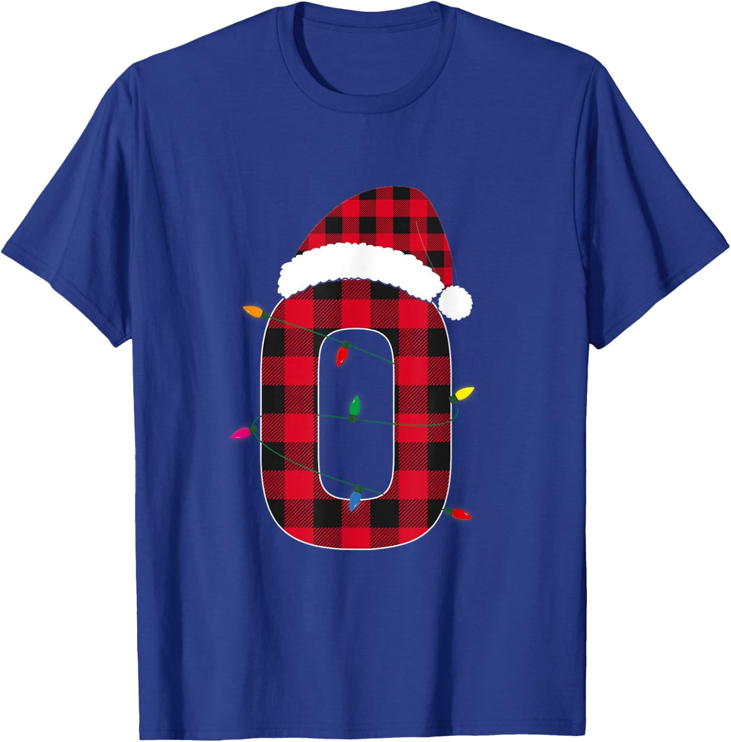 Awesome Letter O Initial Name Buffalo Plaid Christmas T-Shirt - T-Shirt | Royal