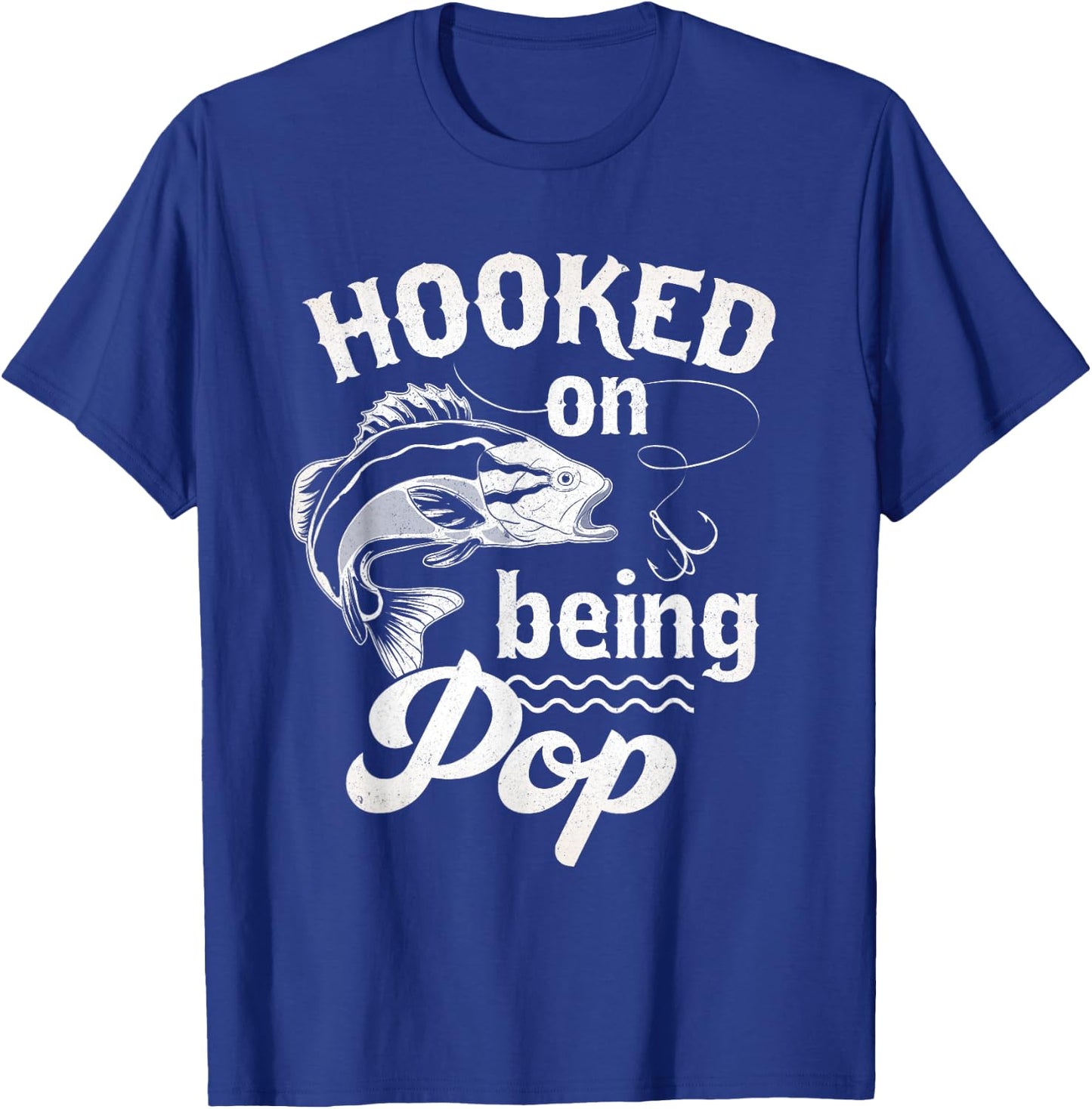 Vintage Fishing Pop Gifts For Father's Day Fisherman Men T-Shirt - T-Shirt | Royal
