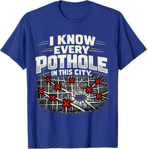 I Know Every Pothole Ambulance Driver Humor T-Shirt - T-Shirt | Royal