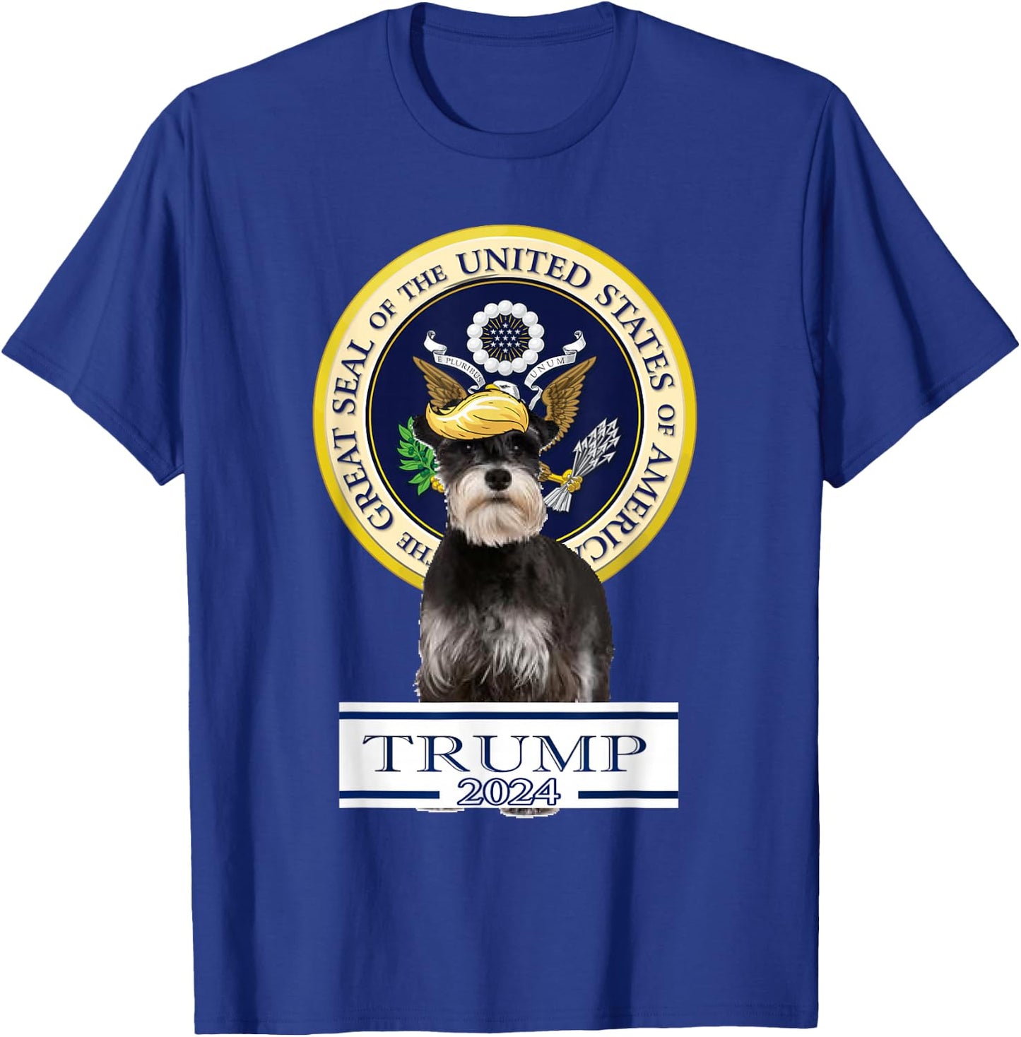 Trump 2024 Miniature Schnauzer 2 T-Shirt - T-Shirt | Royal