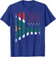 South African American Flag South African Roots South Africa Women Kids Men T-Shirt - T-Shirt | Royal