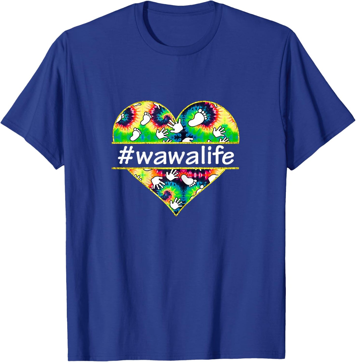 Love WaWa Life - Grandma Heart T-Shirt - T-Shirt | Royal