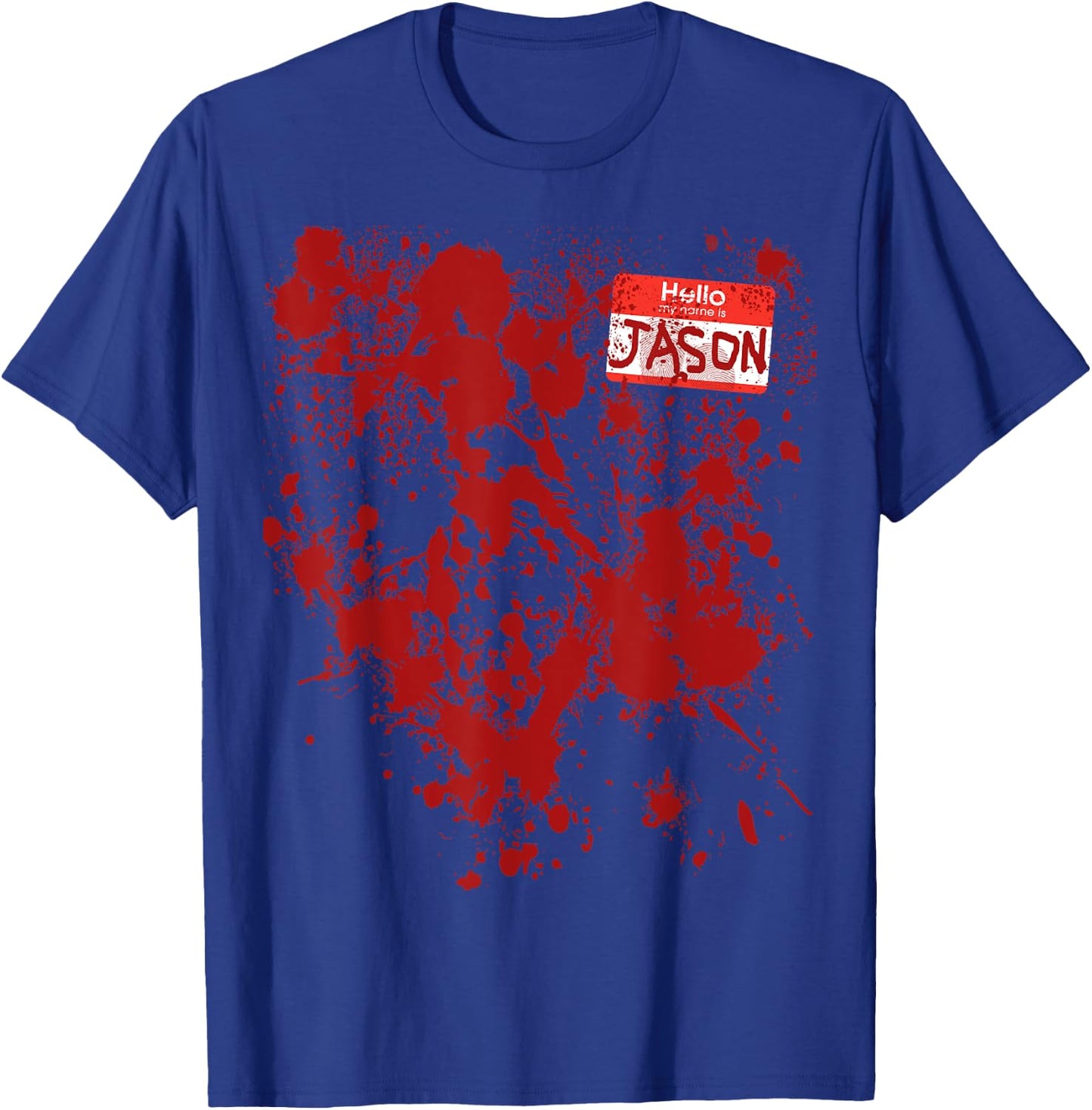 Hello My Name Is Jason Bloody Funny Halloween Costume T-Shirt - T-Shirt | Royal