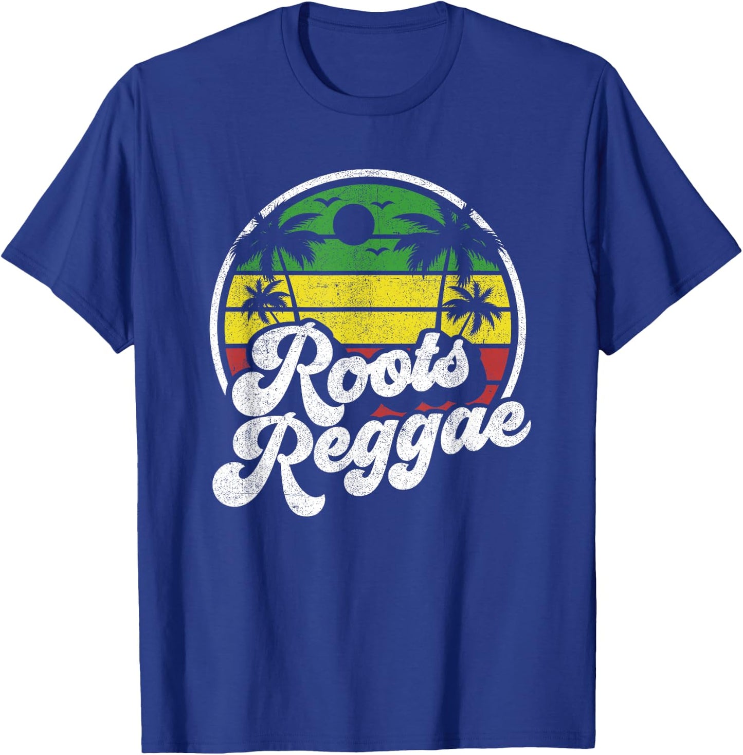 Roots Reggae Vintage Jamaica Rasta Jamaican Music Retro Gift T-Shirt - T-Shirt | Royal