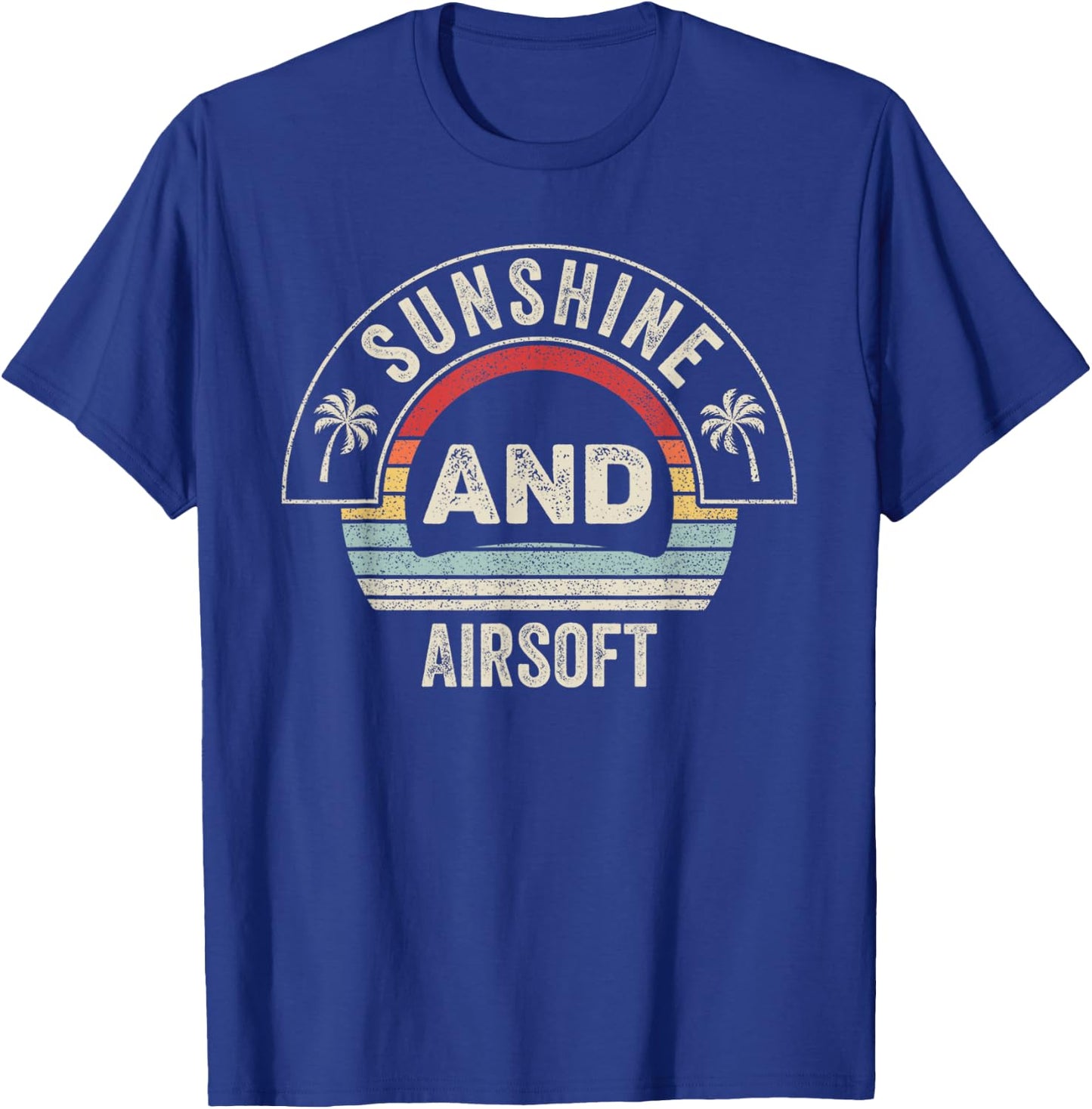 Vintage Retro Sunshine And Airsoft Lover Summer T-Shirt - T-Shirt | Royal