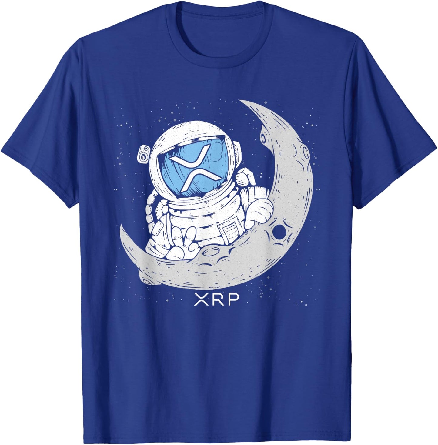 Crypto Meme - XRP Cryptocurrency - Astronaut Moon - XRP T-Shirt - T-Shirt | Royal