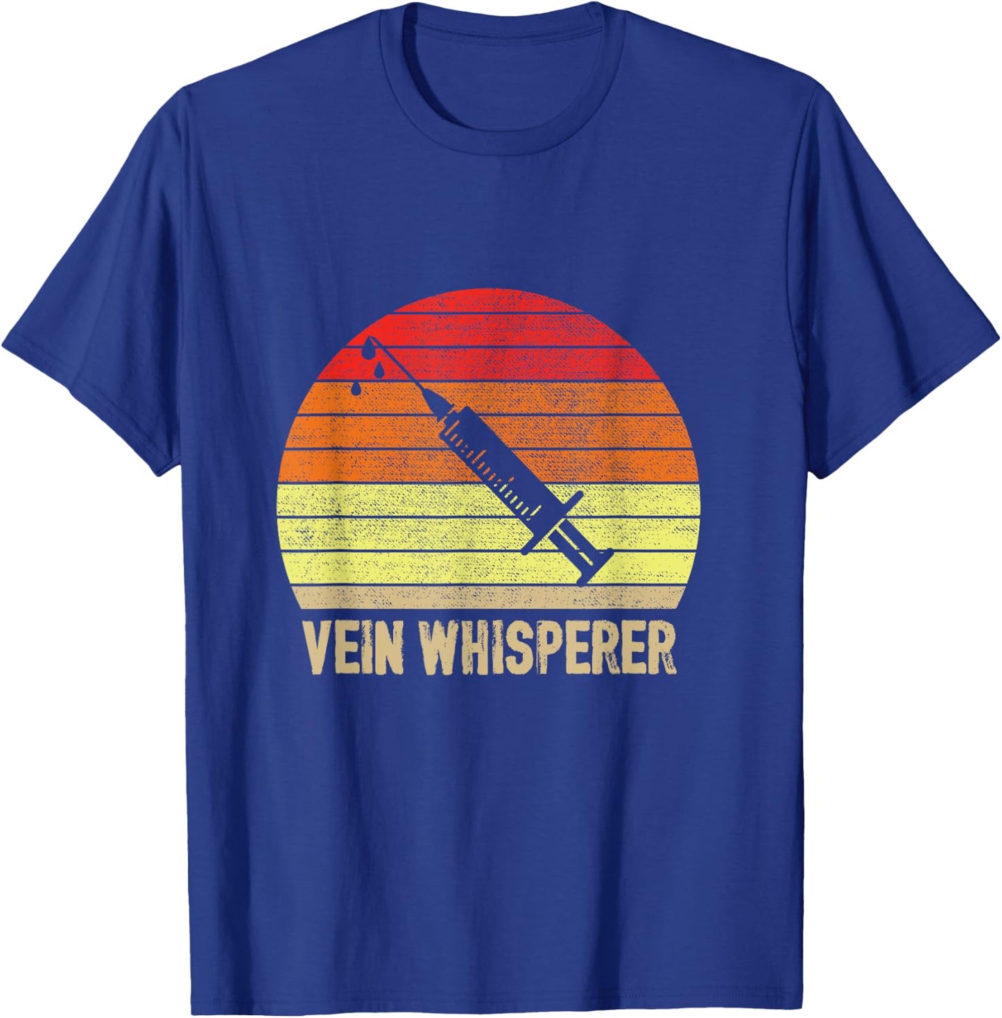 Retro Phlebotomist Vein Whisperer Medical Nurse Phlebotomy T-Shirt - T-Shirt | Royal