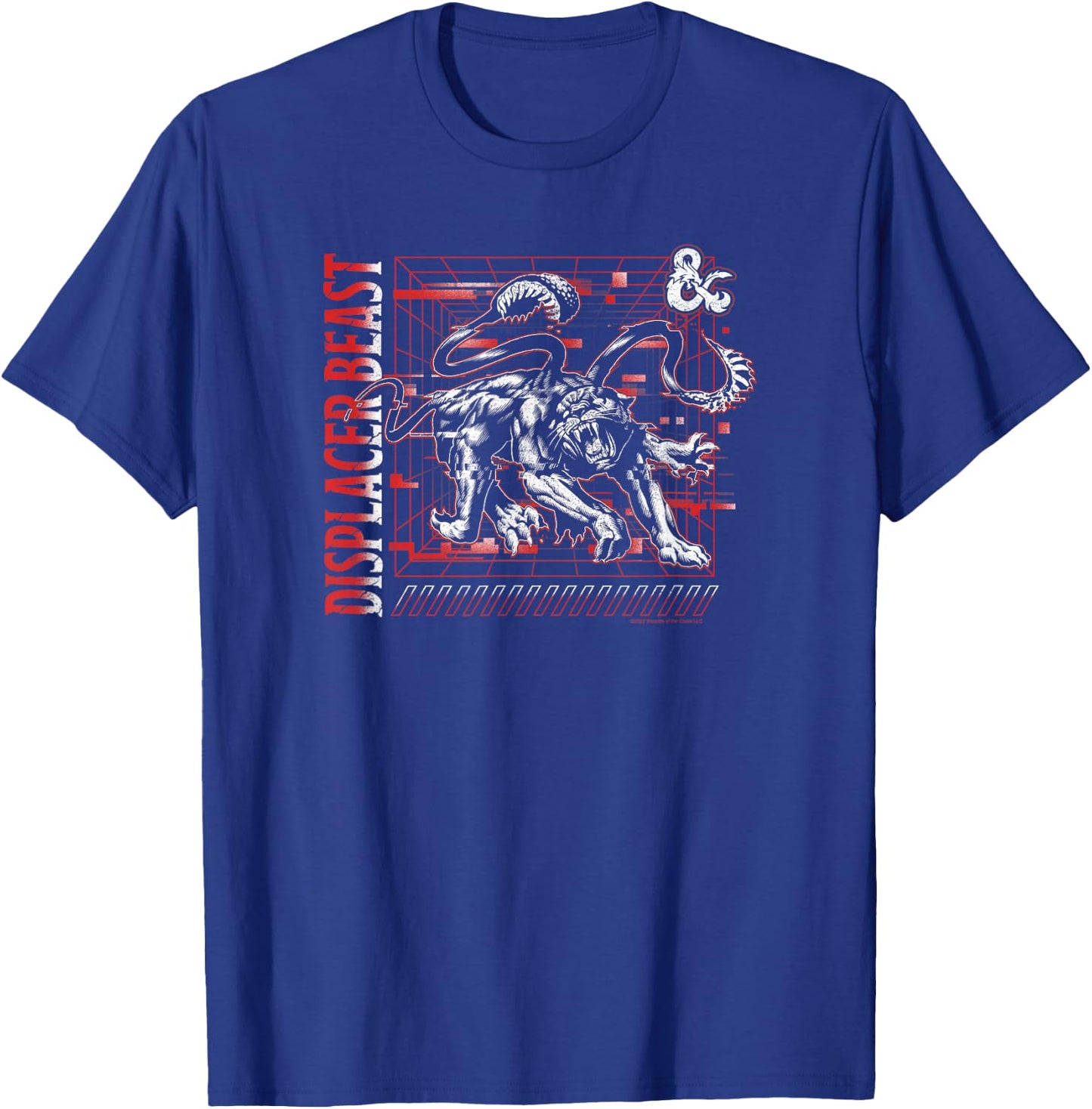 Dungeons & Dragons Displacer Beast Glitch Poster T-Shirt - T-Shirt | Royal