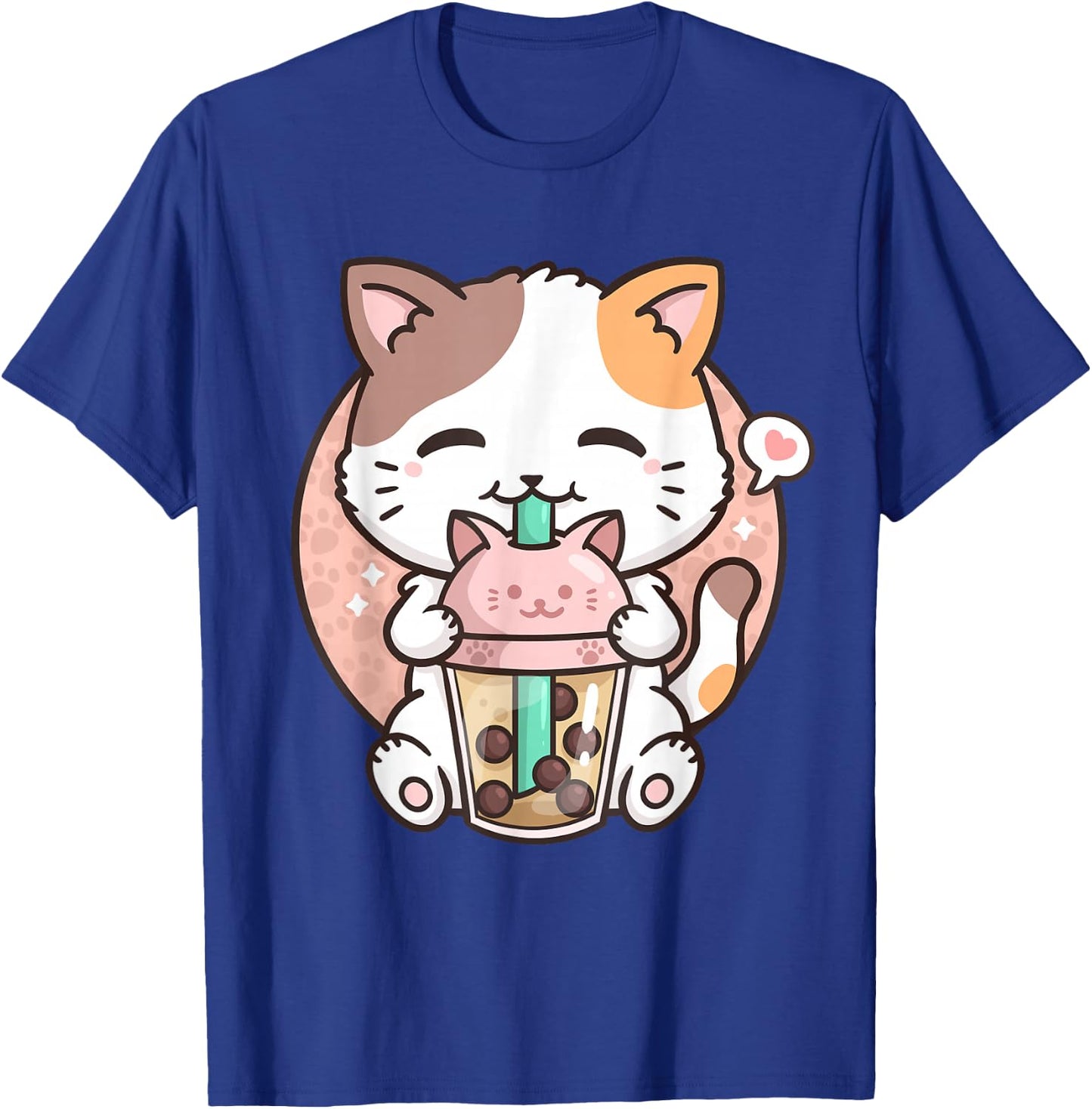Boba Tea Cat Bubble Tea Cat Milk Tea Kawaii Anime Cat T-Shirt - T-Shirt | Royal