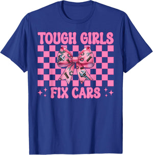 Car Mechanic Girl Garage Wrench Mom Tough Girls Fix Cars T-Shirt - T-Shirt | Royal