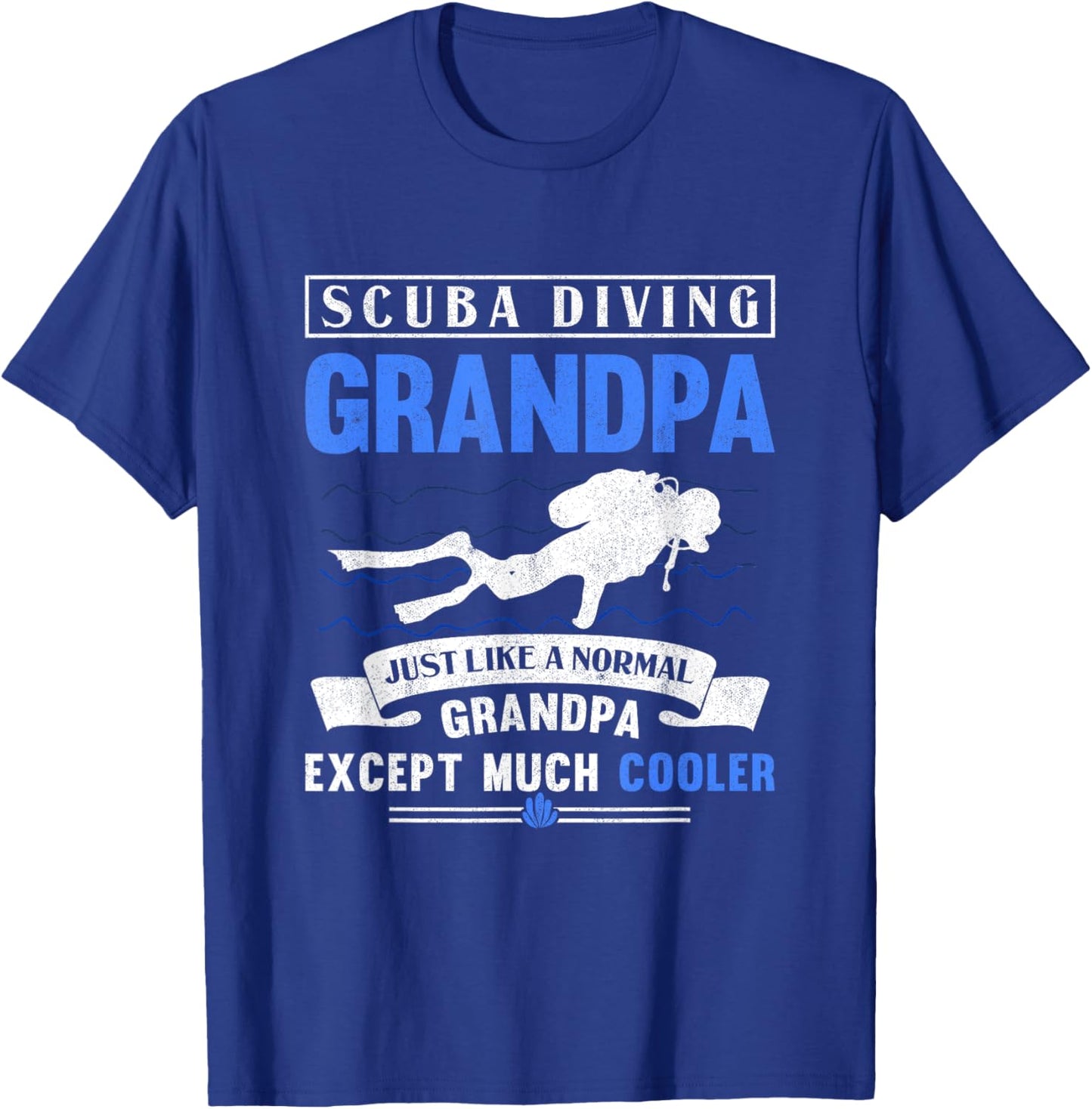 Scuba Diving Grandpa Dive Grandfather Underwater Scuba Diver T-Shirt - T-Shirt | Royal