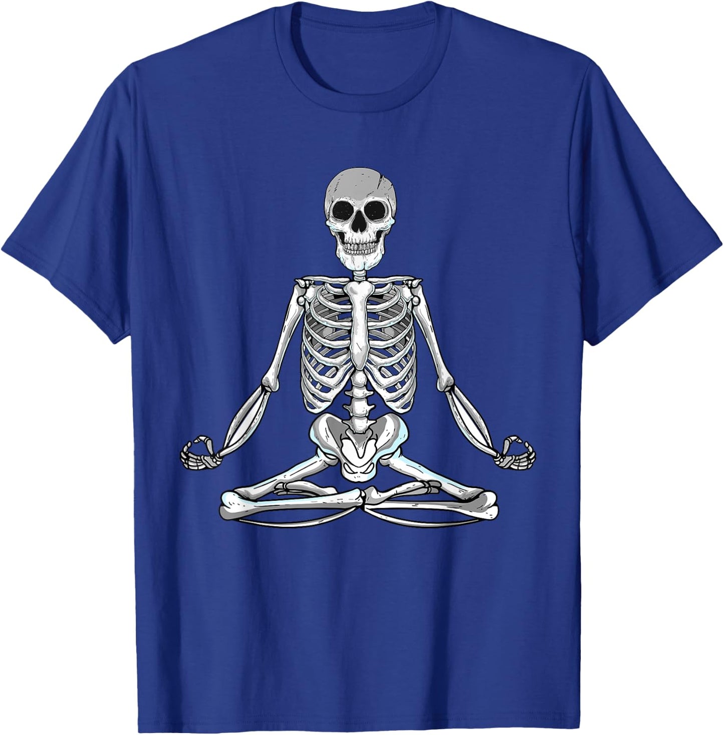 Meditating Skeleton Lotus Yoga Zen Balance Halloween Costume T-Shirt - T-Shirt | Royal