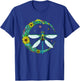 Dragonfly Boho Crescent Moon Peace Sign Hippie Dragonflies T-Shirt - T-Shirt | Royal