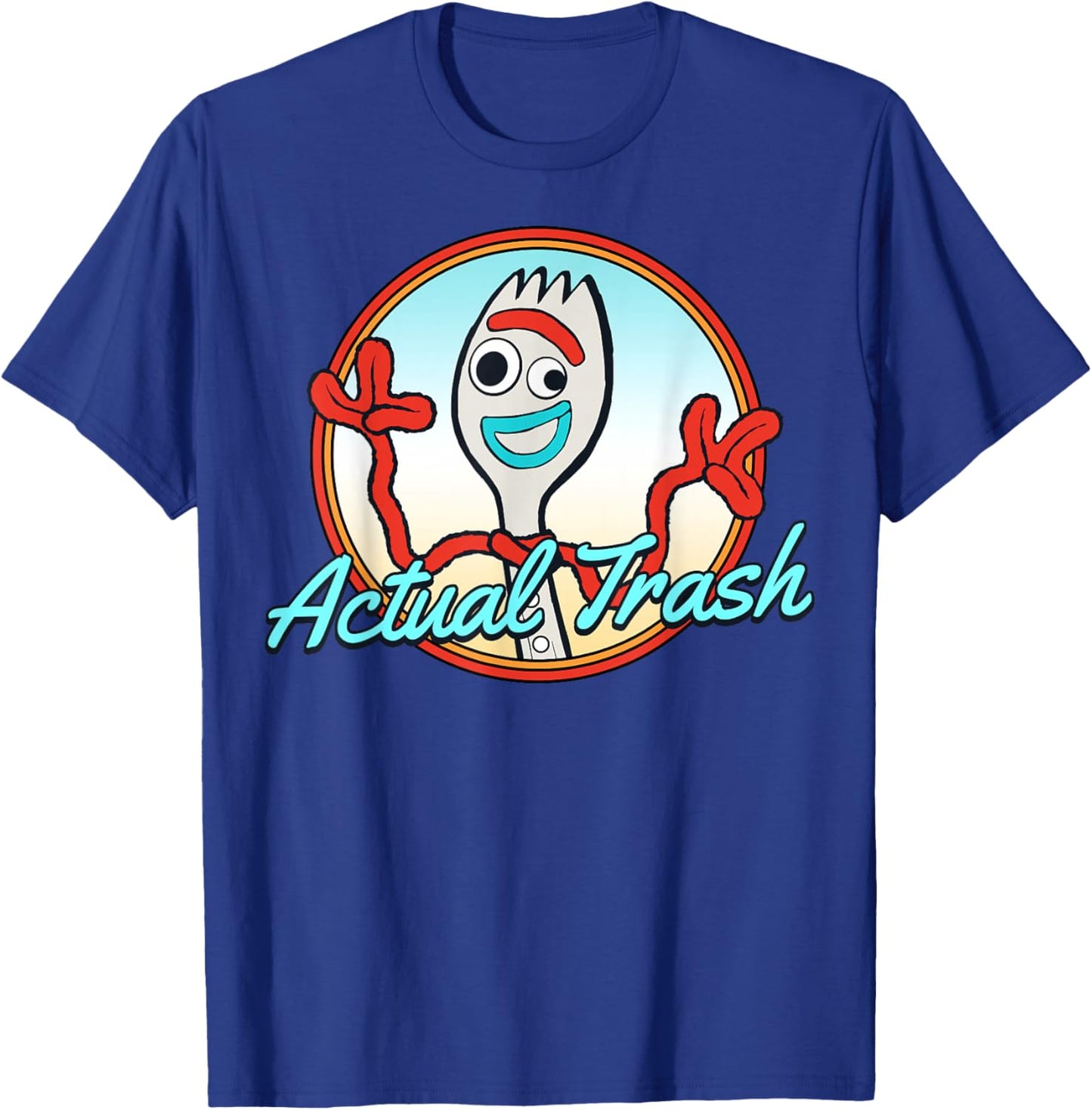Disney Pixar Toy Story Forky Actual Trash Portrait T-Shirt - T-Shirt | Royal