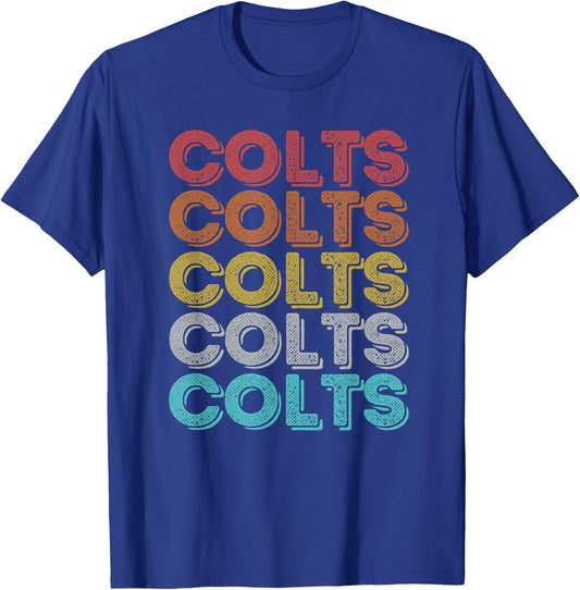 Vintage Retro Colts T-Shirt - T-Shirt | Royal