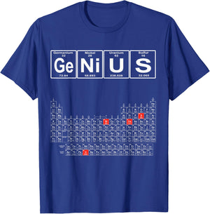 Genius Periodic Table - Genius T-Shirt - T-Shirt | Royal
