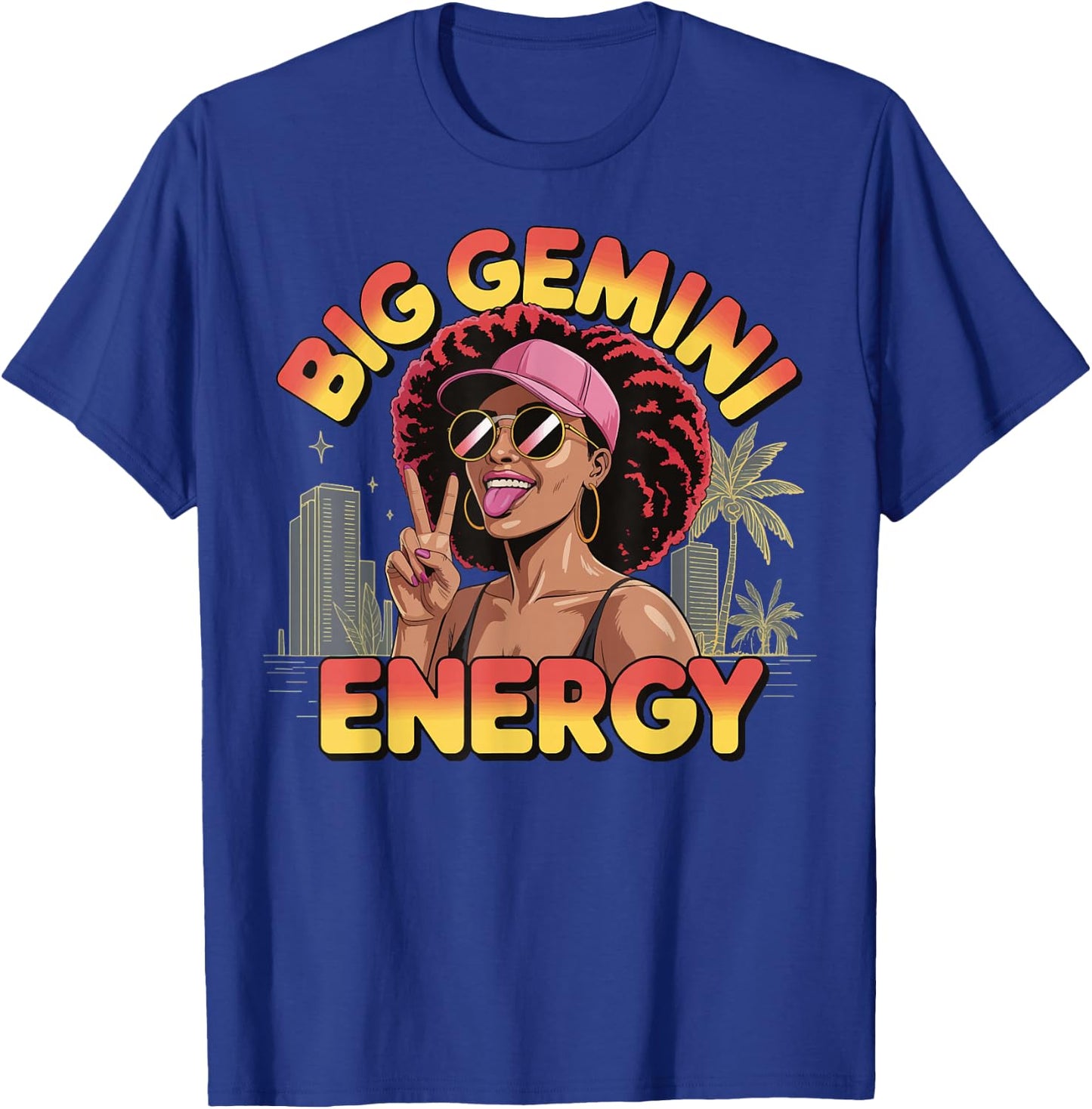 Big Gemini Energy T-Shirt - T-Shirt | Royal