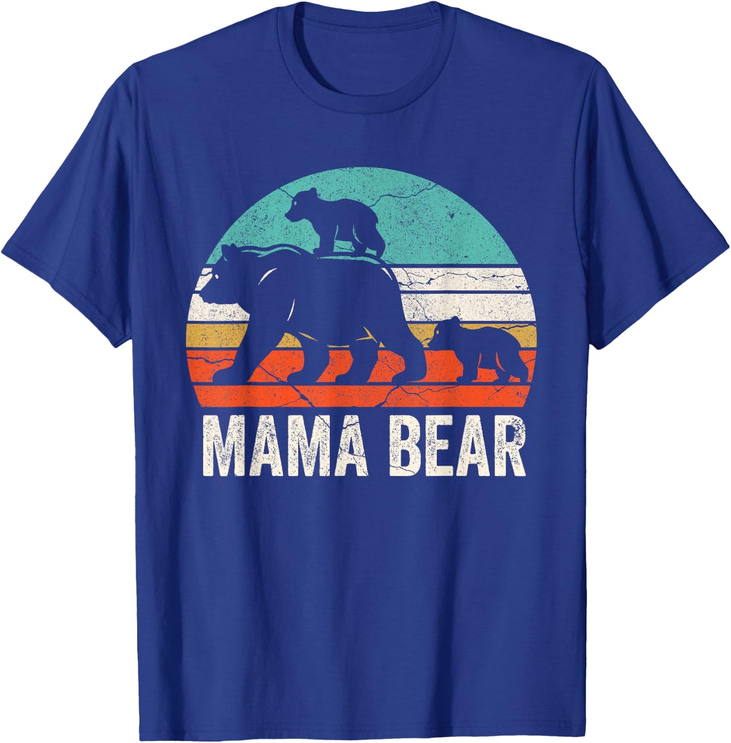 Cute Mama Bear 2 Cubs Shirt Mama Bear Twin Mom 2 Kids T-Shirt - T-Shirt | Royal