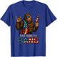 Just Here To Bang Bigfoot 4th Of July USA Flag Men Women T-Shirt - T-Shirt | Royal