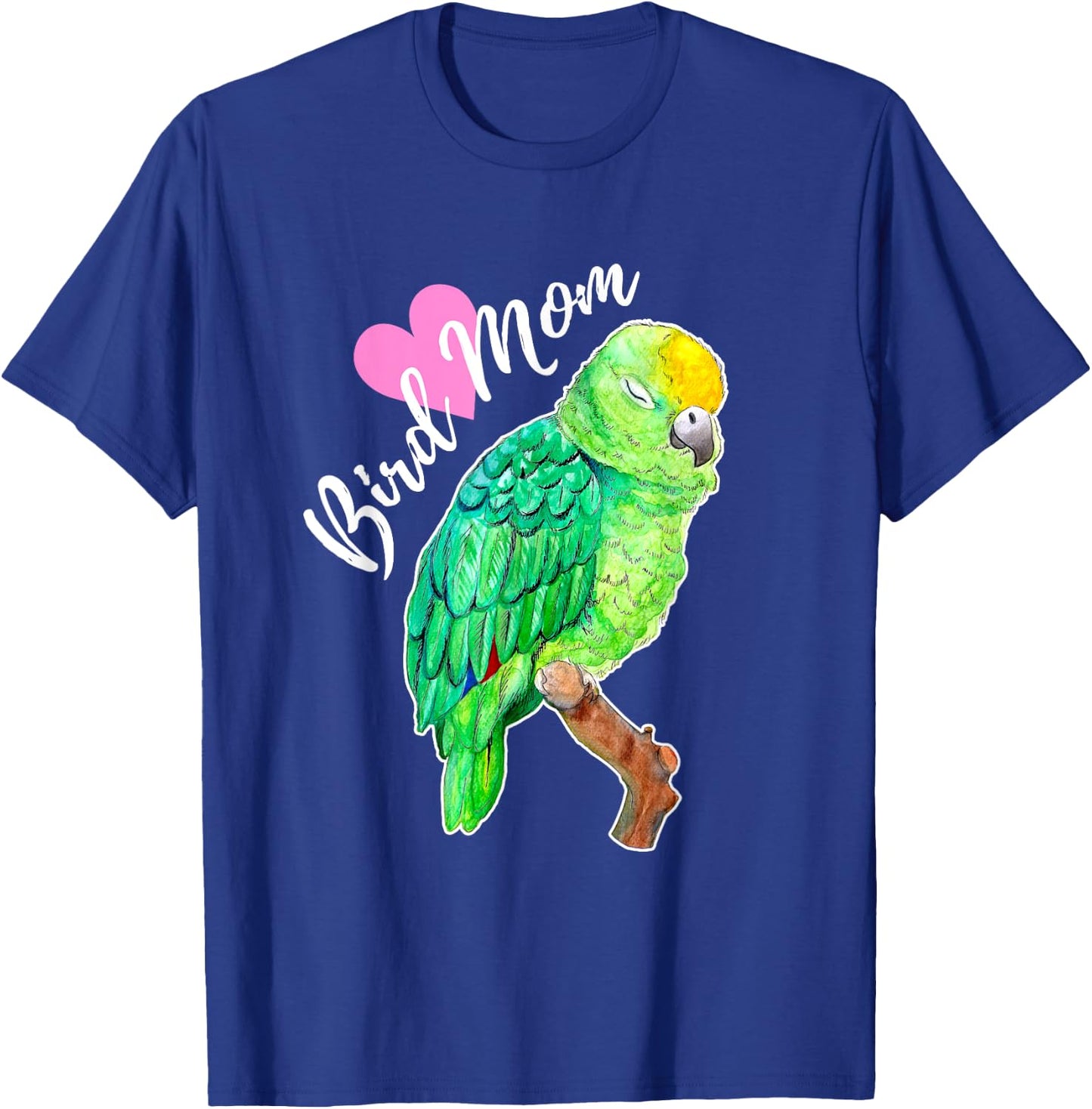 Amazon Parrot Lover Bird Mom Watercolor T-Shirt - T-Shirt | Royal