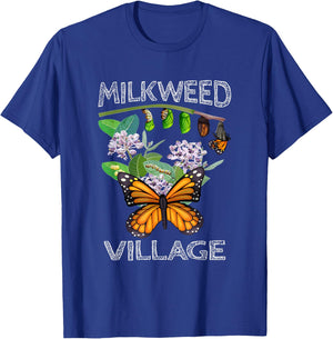 Milkweed Village Monarch Butterfly Metamorphosis T-Shirt - T-Shirt | Royal