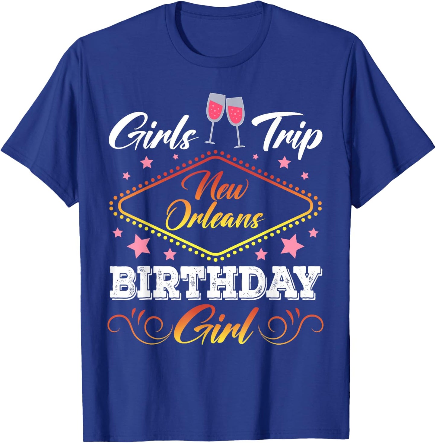 New Orleans Birthday Girls Trip 2026 Bachelor Besties Party T-Shirt - T-Shirt | Royal