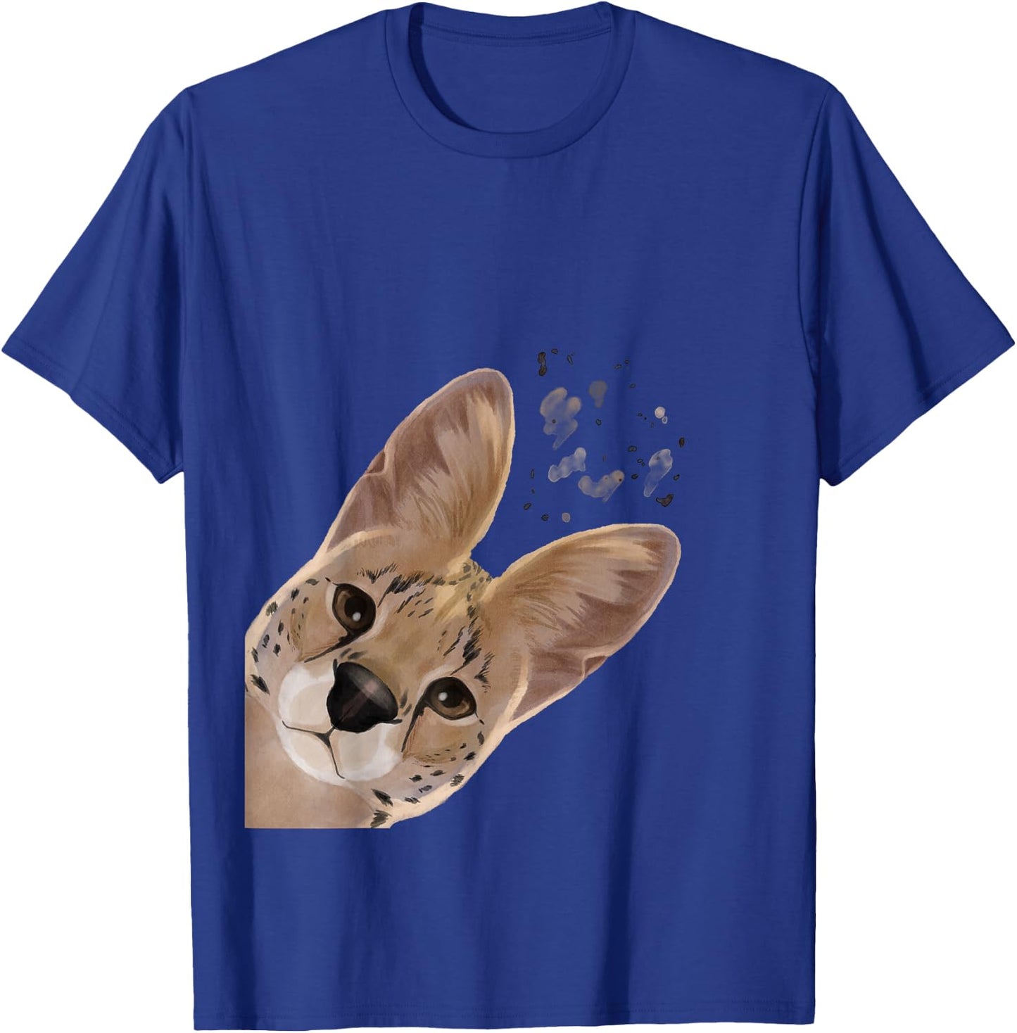 Funny Curious Serval T-Shirt - T-Shirt | Royal