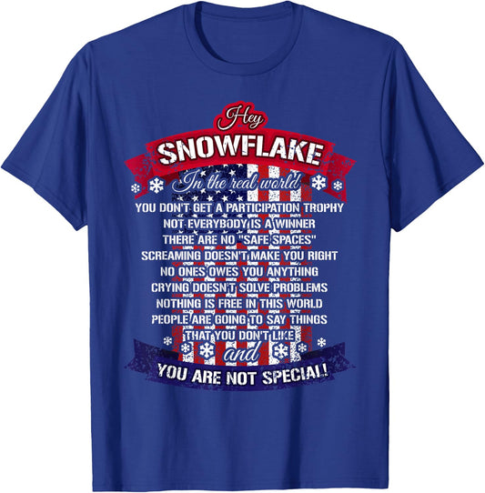 Hey Snowflake the Real World Army Dad T-Shirt - T-Shirt | Royal