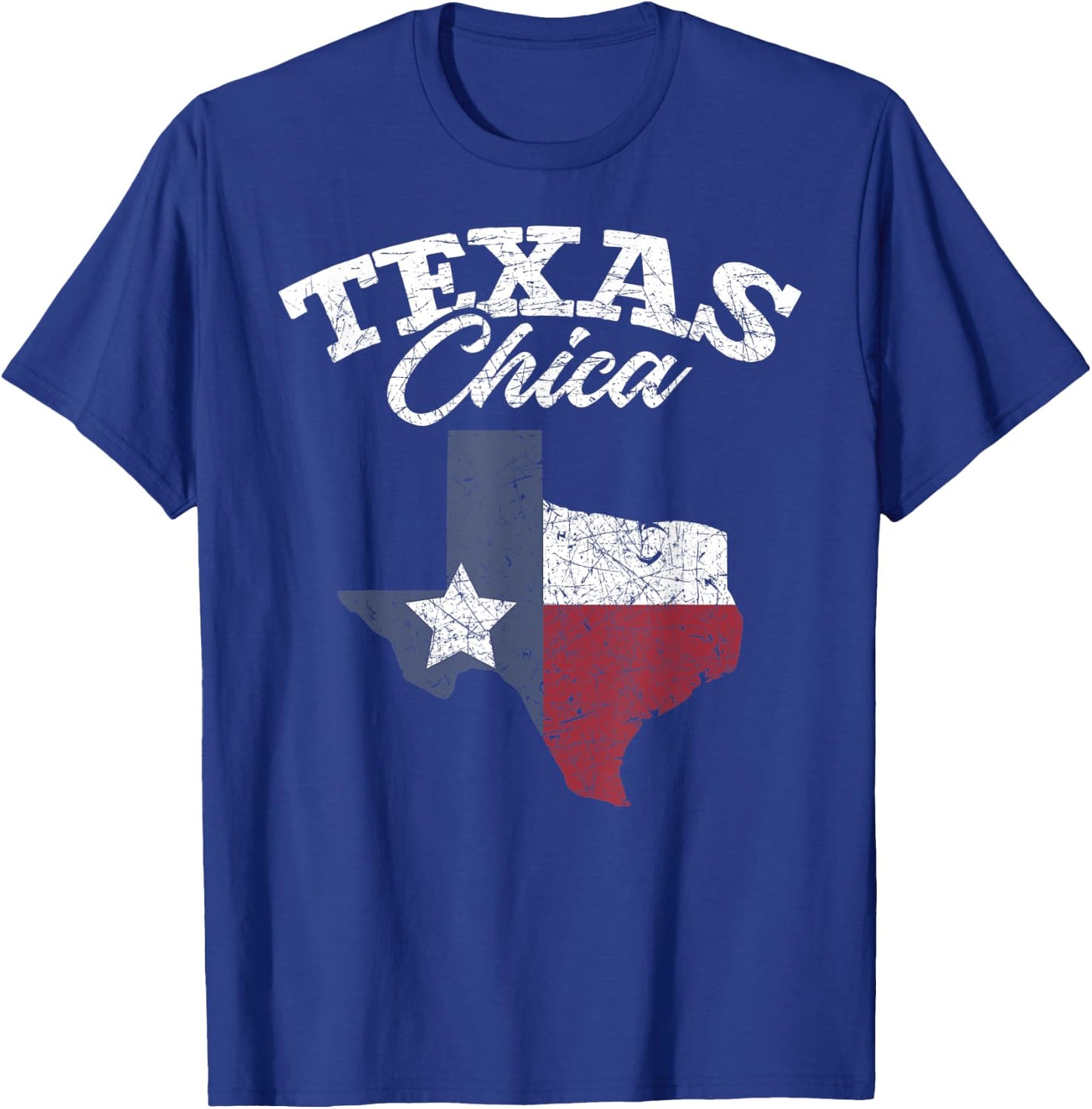 Patriotic Texan Women Girls Texas Chica Texas Flag Texas T-Shirt - T-Shirt | Royal