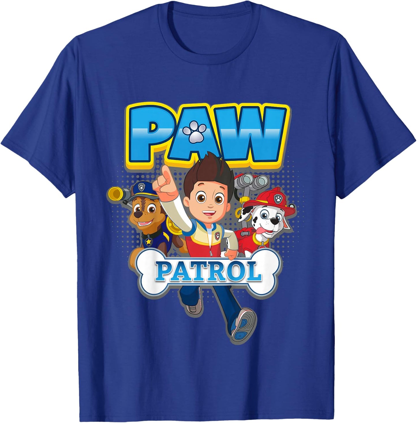 Kids PAW Patrol Ryder And Pups Action T-Shirt - T-Shirt | Royal