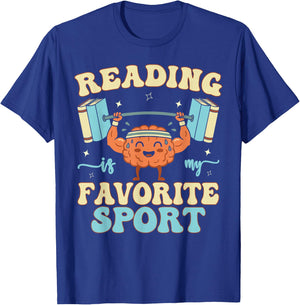Librarian Reading is My Favorite Sport Book Lover T-Shirt - T-Shirt | Royal