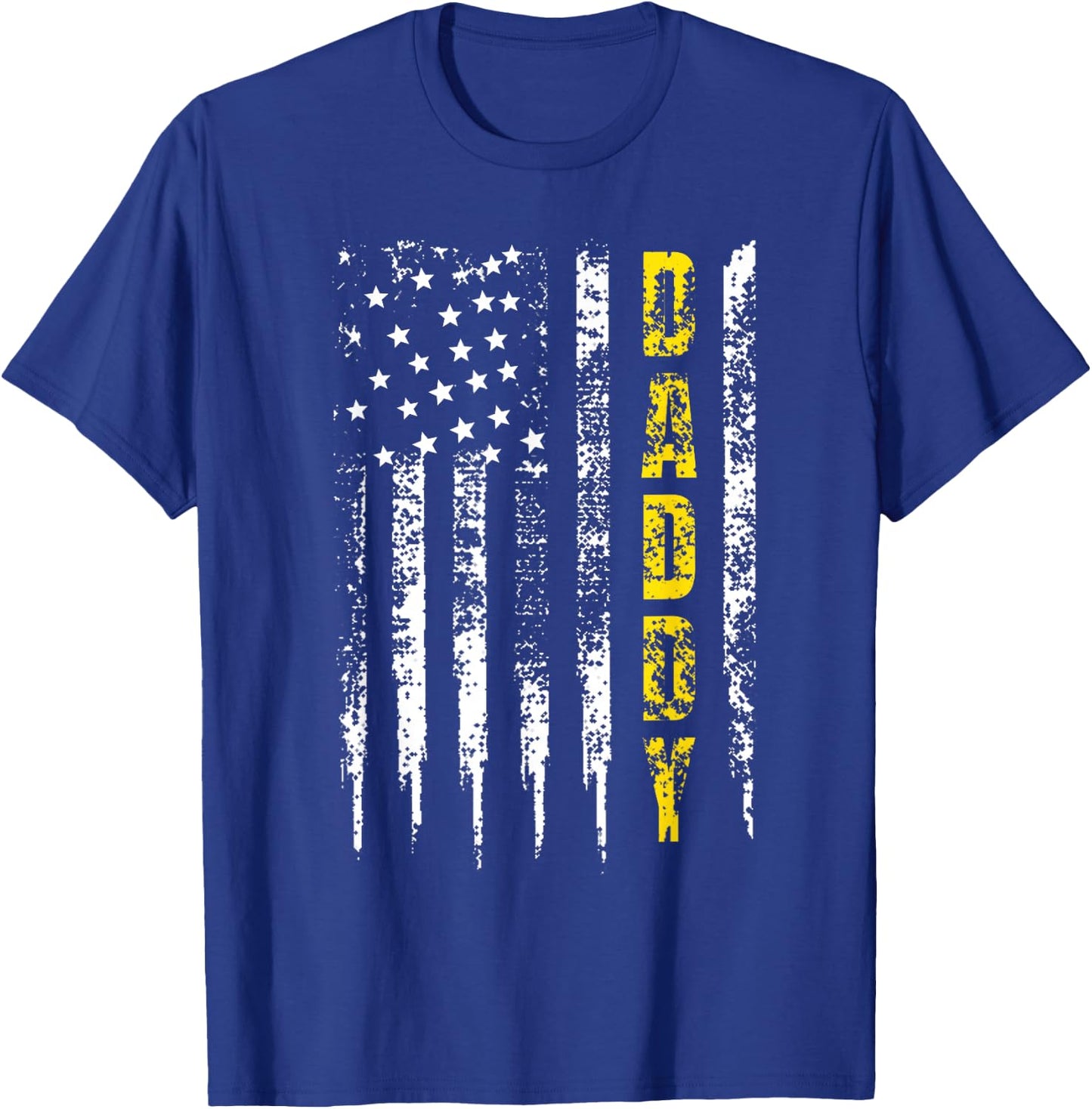 Tow Truck Driver Yellow Line Daddy US Flag T-Shirt - T-Shirt | Royal