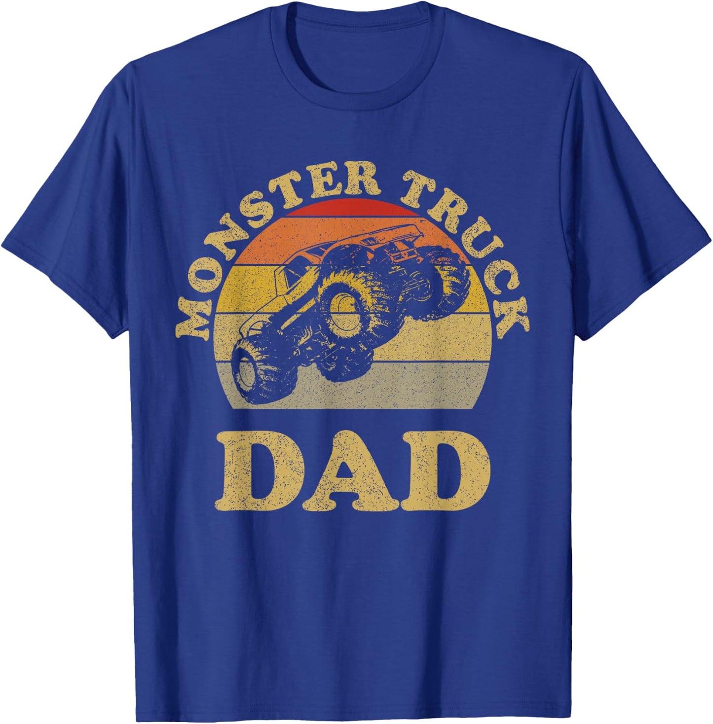 Monster Truck Dad Shirt Retro Vintage Monster Truck Shirt T-Shirt - T-Shirt | Royal