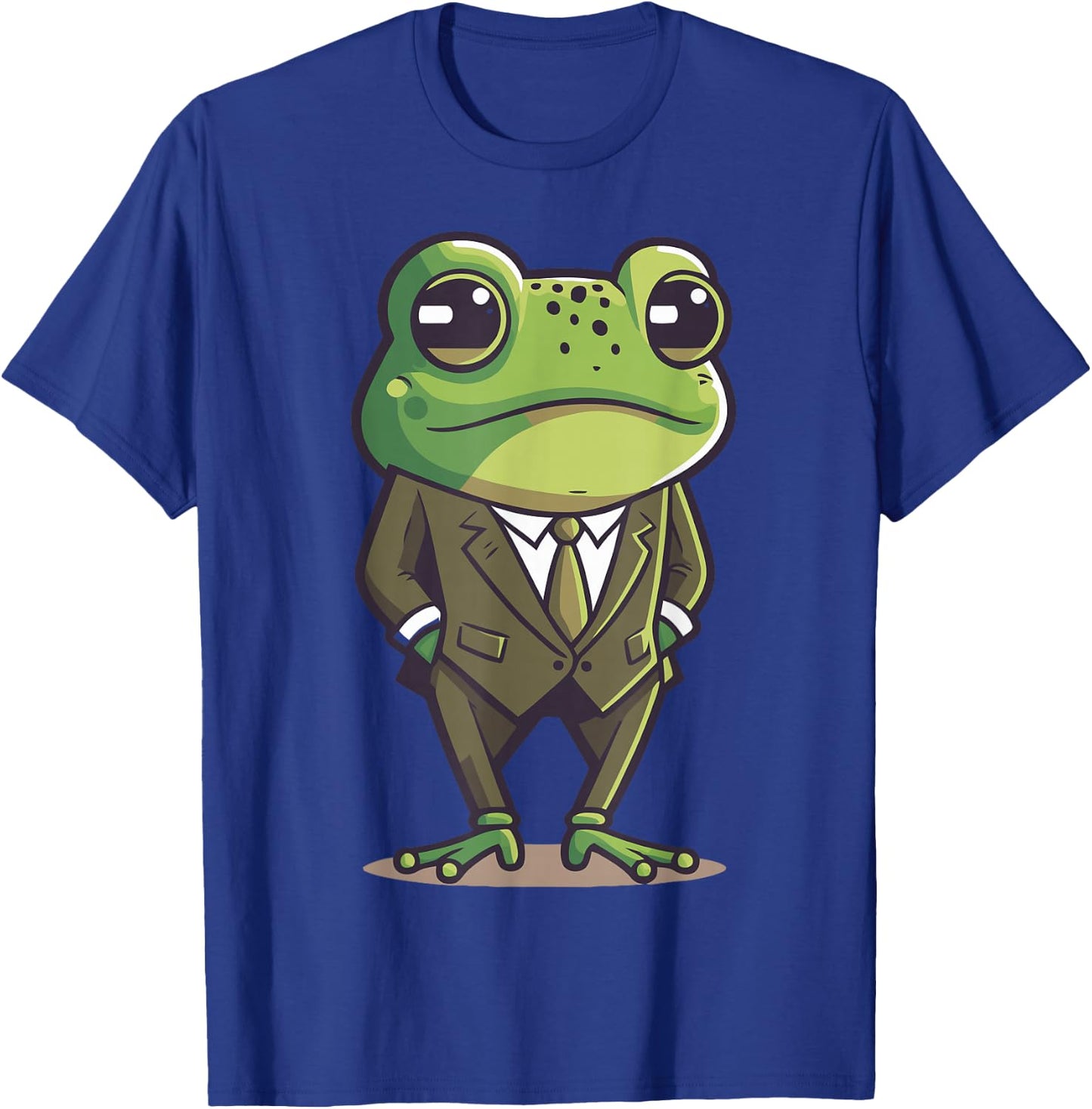 Frog man, mr frog, frog in suit, serious frog, funny frog T-Shirt - T-Shirt | Royal