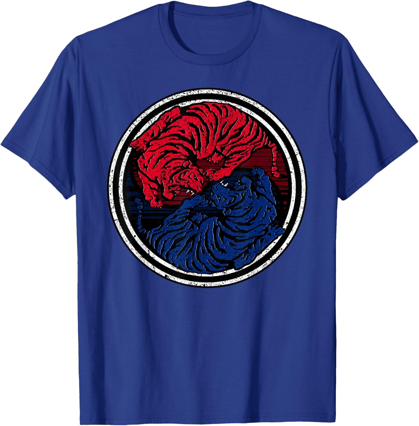 Traditional Korean Flag Tiger Taekwondo T-Shirt - T-Shirt | Royal