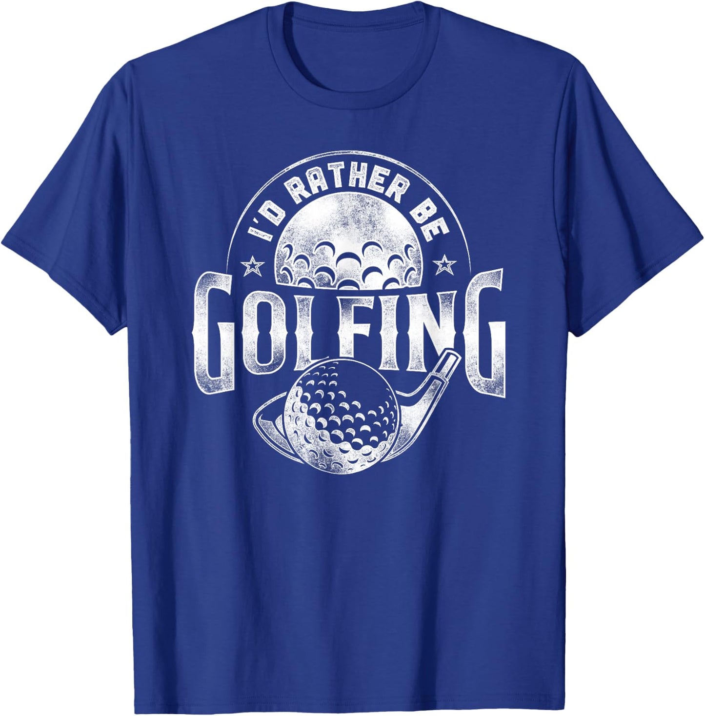 Golf Vintage Ball I'D Rather Be Golfing T-Shirt - T-Shirt | Royal