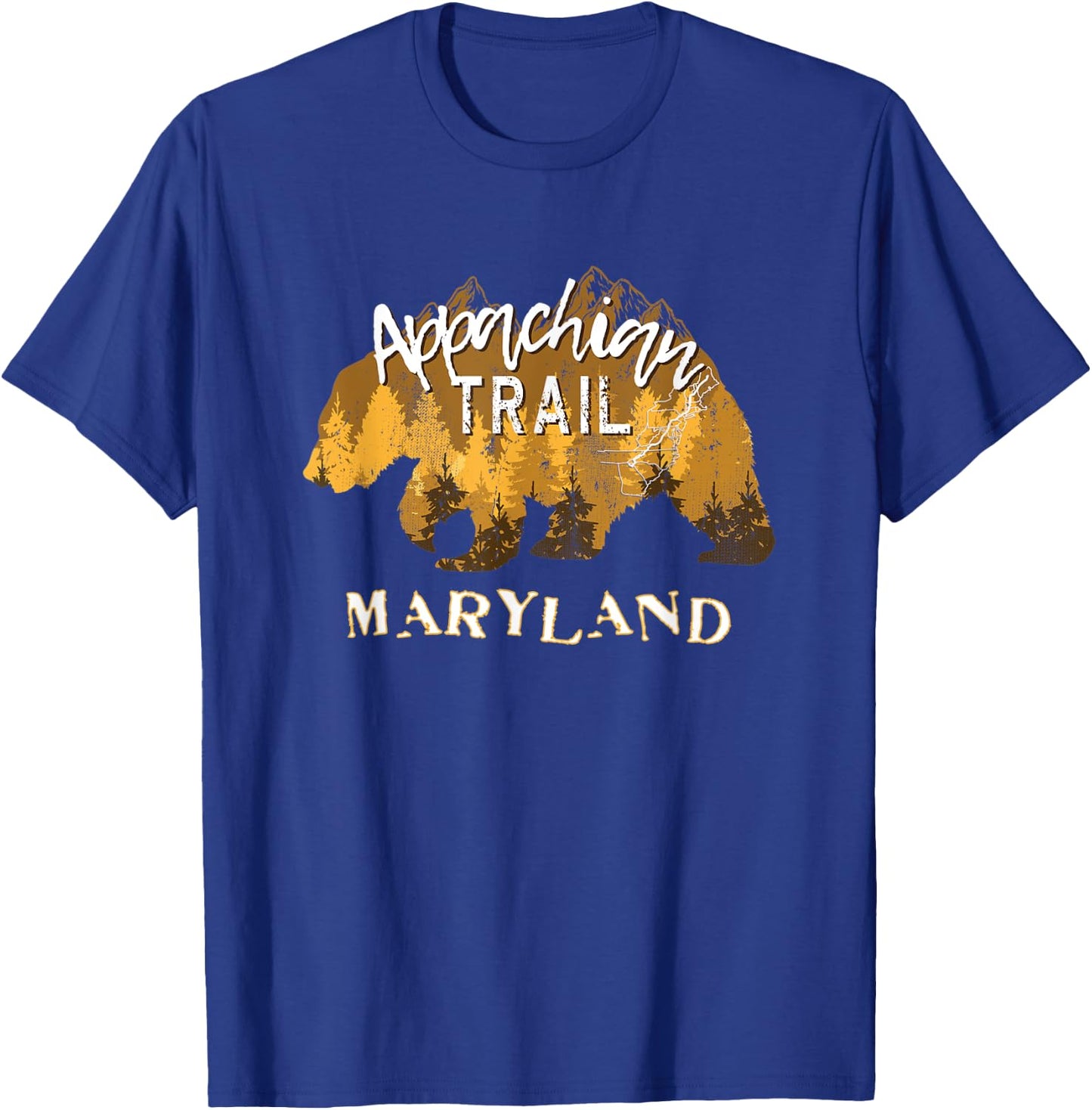 Maryland Appalachian Trail Hiking Outdoor Backpacking Hiker T-Shirt - T-Shirt | Royal