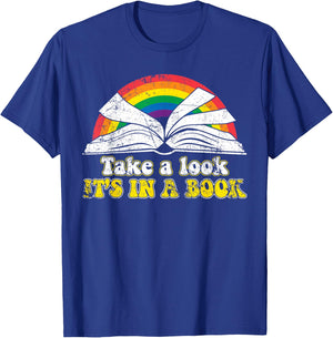 Love Reading Love Rainbows Gift Retro Rainbow T-Shirt - T-Shirt | Royal