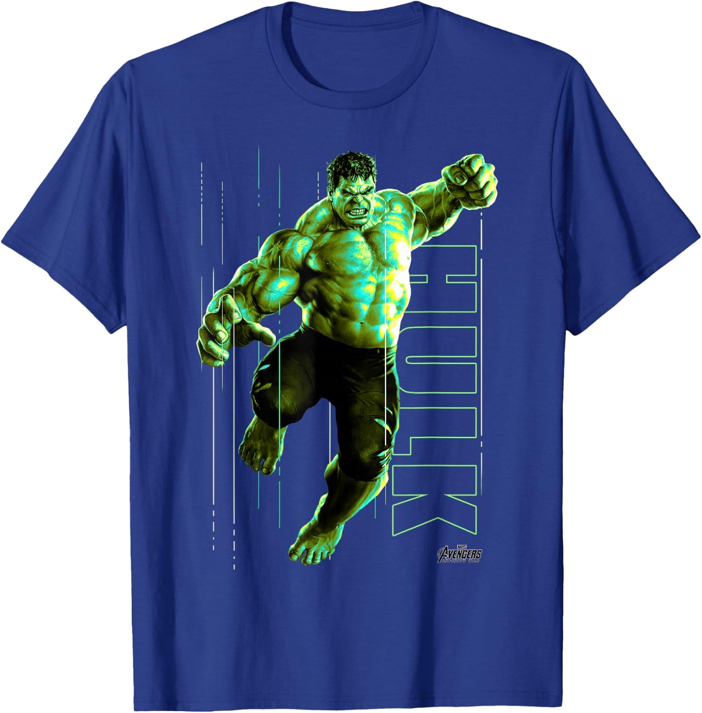 Marvel Infinity War Incredible Hulk Jump Smash T-Shirt - T-Shirt | Royal