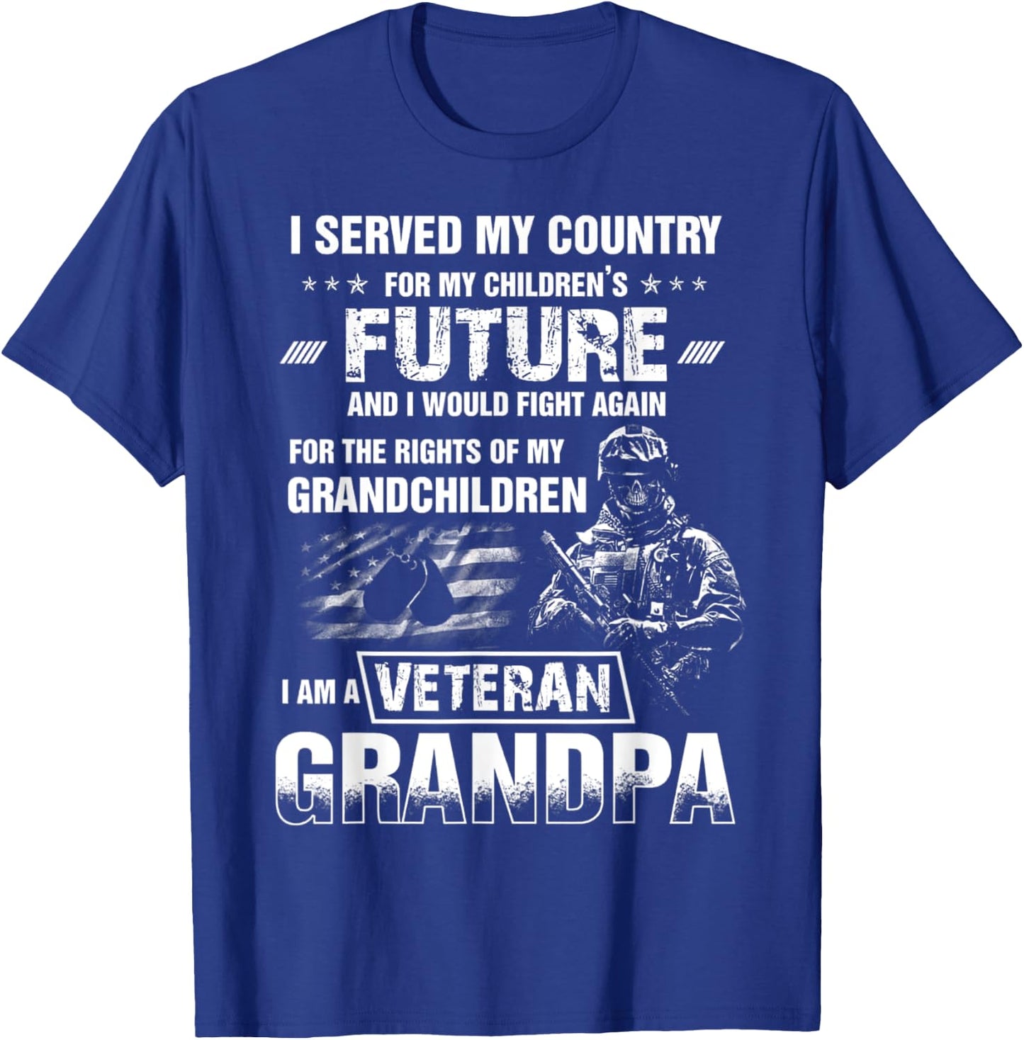 I Served My Country For My Children's Future T-Shirt - T-Shirt | Royal