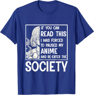 Watching Anime - Waifu Anime Stuff T-Shirt - T-Shirt | Royal