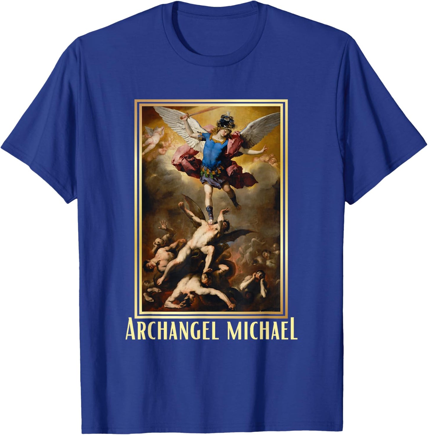 St Michael the Archangel - Protector Catholic Church Angel T-Shirt - T-Shirt | Royal