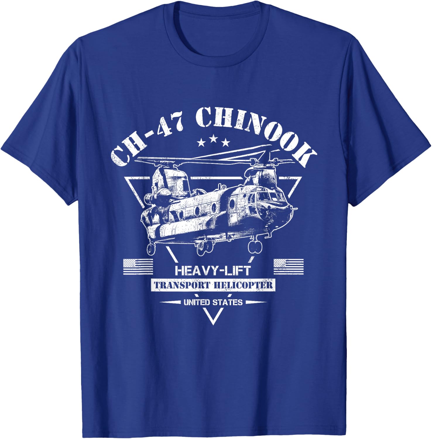 CH-47 Chinook Helicopter T-Shirt - T-Shirt | Royal