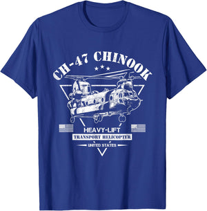 CH-47 Chinook Helicopter T-Shirt - T-Shirt | Royal